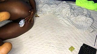 I use a huge dildo in both tight holes and cum massively