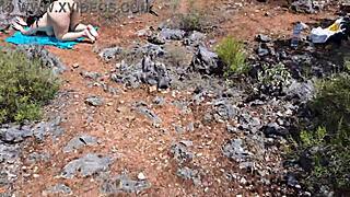 Chubby Guy Bangs Sexy Latina in Outdoor Jungle