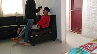 stepsister milks me in living room 😏