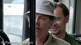 extreme public transportation couple