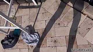 This amateur dirty blonde teen loves taboo group sex.