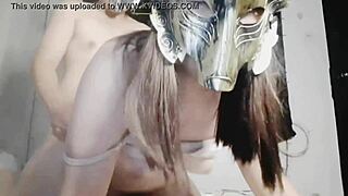 Slender Japanese Beauty Rides Condomless In Bookstore