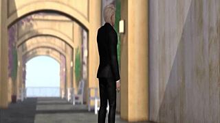 in this 3d porn video, there are big cocks and big boobs in anime style hentai cartoon