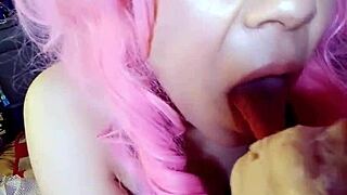 She SWALLOWS Big Cocks After Giving Blowjobs