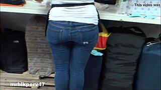 Sweaty Tight Asian Ass Caught on Camera