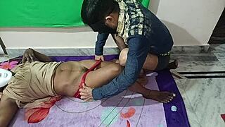 Indian Girl In Bedroom With Friend And Husband