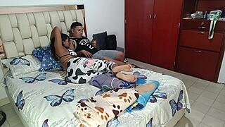 hot indian and latina friends fuck hard at home