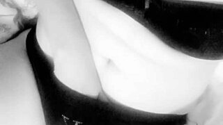 busty milf caresses her tits to homemade orgasm