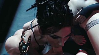 Intriguing animated pov futanari threesome with one dick and two pussies