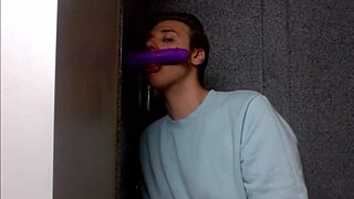 Model twink asks, 'Want me to deepthroat your cock?'