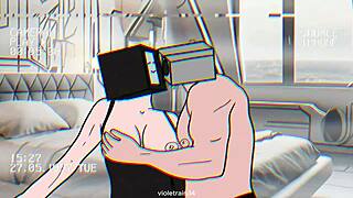 The TV woman and cameraman get wild in Skibidi Toilet hentai sex animation