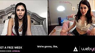 gianna and evelyn have video call sex on first date