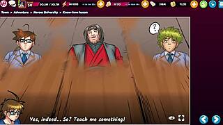 I can't believe the hentaiheroes university 10 has so much bukkake and gangbang action, it's wild!