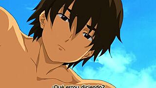 In this hentai resort, a redhead with big tits meets a monster cock on the beach. Uncensored boing scenes unfold.