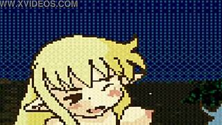 look at these fairies fighting while fingering and licking each other's pussies in this hentai scene