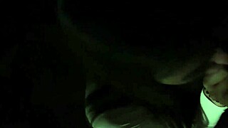 sexy mini skirt flashing pussy and panties before risky blowjob in public