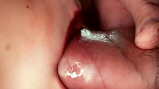 Slow Motion Close Up Red Lipstick Fetish Cumshot.