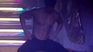 Handsome Brazilian stripper performs lively striptease 😊