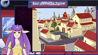 in this avatar parody, she gives a royal handjob to the monster