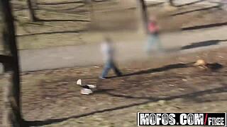 in public pickups, katarina gets picked up and fucked outdoors by amateurs.