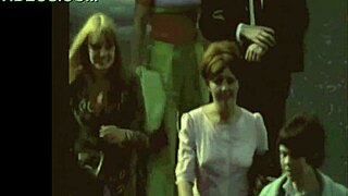 vintage masked group explores hairy bizarre threesome