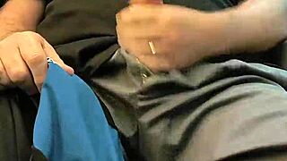 mycock4u2see jerks and cums on public train