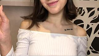 Horny student Sugar Kitty takes test with deep throat