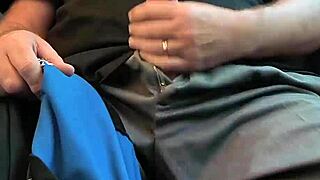 mycock4u2see jerks and cums on public train