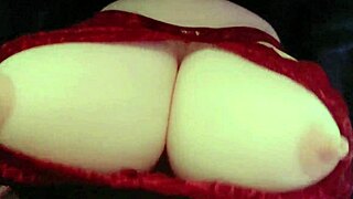 chichi fueta's big tits wrapped around rocket for intense titjob cumshot