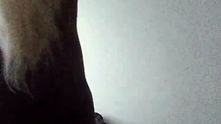a latino guy sucks a black shemale's big cock in a deepthroat session