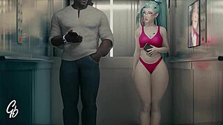 Fucking Seraphine in Elevator Feels So Intense and Passionate
