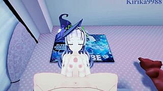 murasaki shion feels intense emotions during sex in hololive vtuber hentai