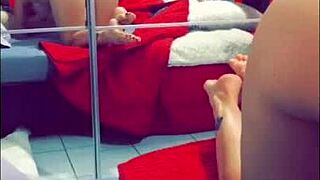 Milf flashes panties during outdoor anal sex