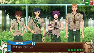 game friends camp episode 34, getting permission from scoutmaster in russian