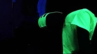 Dayanara experiences intense black light sex from pov perspective in amateur fetish scene.