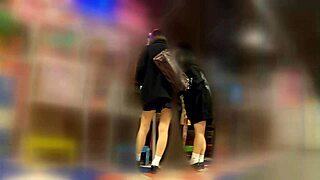 Asian Schoolgirl in Uniform Caught on Voyeur Cam for Panty Shots and Home Intrusion