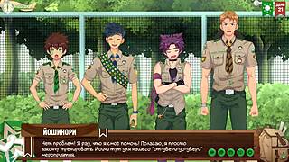 game friends camp episode 34, getting permission from scoutmaster in russian