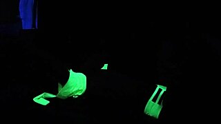 Dayanara experiences intense black light sex from pov perspective in amateur fetish scene.