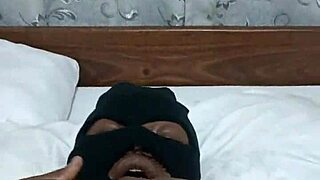 Big tits ebony woman pleasuring herself