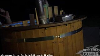 LATE NIGHT PARTY MADNESS! Lucia and Rebeka Ruby pee and suck dick in wild double blowjob.