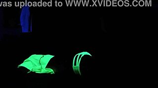 Dayanara experiences intense black light sex from pov perspective in amateur fetish scene.