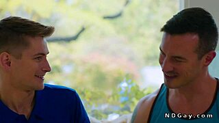 Famous podcaster sucks and fucks his fan's ass on sofa