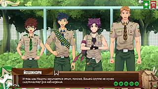 game friends camp episode 34, getting permission from scoutmaster in russian