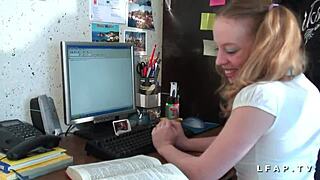 petite student says, 'fuck my ass harder, give me that facial'