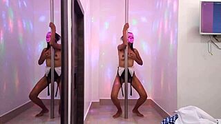 hot latina teen learns pole dance sexy