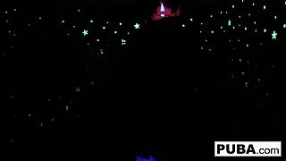 Two hot blondes share a halloween scare together