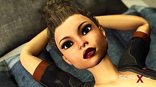 I watch busty ebony get fucked by sci-fi soldier