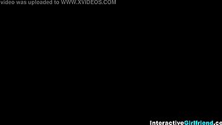 Interactive brunette babe gets fucked with toys suggestively