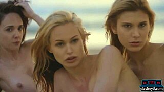 four lesbians undress and fuck on the beach?