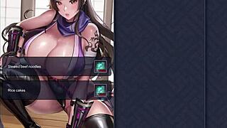 Rebel touches her pussy with kunai buttplug in anime